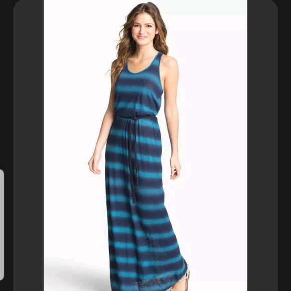 Lucky Brand Dresses & Skirts - Lucky Brand Blue Strip Maxi Dress  Medium